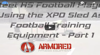 Poteet HS Football Players Using the XPO Sled As Football Training Equipment - Part 1