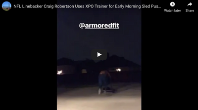 NFL Linebacker Craig Robertson Uses XPO Trainer for Push Sled Workout